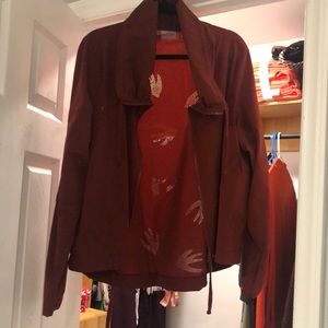 Nanette Lepore burgundy jacket